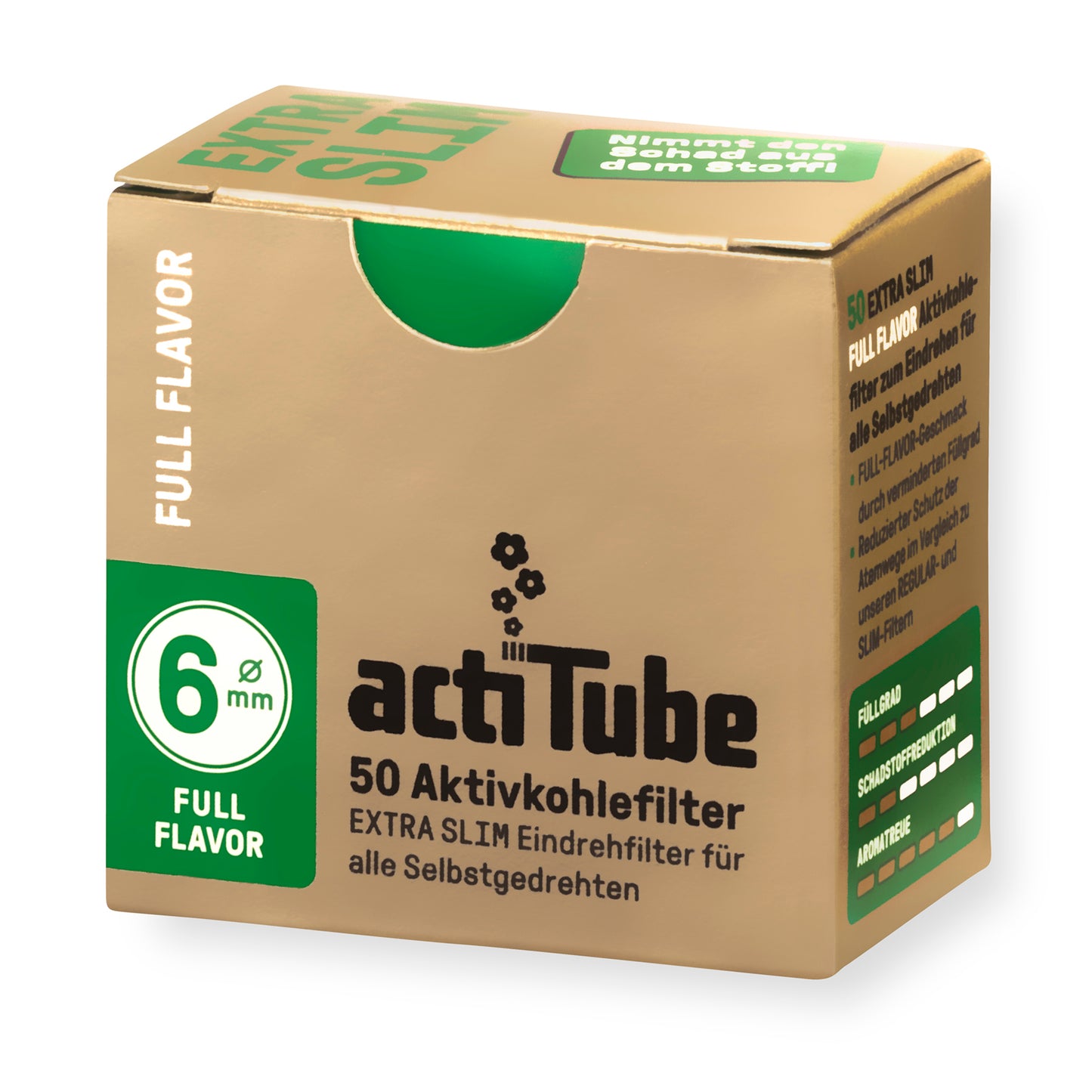 Extra Slim Aktivkohlefilter | 50 Stück